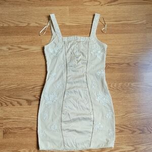 Zara Cream Embroidered Dress